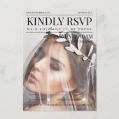 Einzigartiges Magazin Style Editorial Foto Hochzei Begleitkarte (Vorderseite)