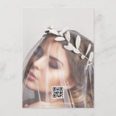 Einzigartiges Magazin Style Editorial Foto Hochzei Begleitkarte (Rückseite)