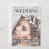 Einzigartiges Magazine Style Editorial Foto Hochze Einladung (Vorderseite)