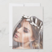 Einzigartiges Magazine Style Editorial Foto Hochze Einladung (Rückseite)