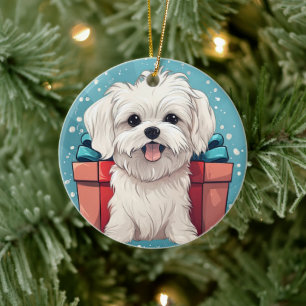 Einzigartiges maltesisches Weihnachten, Geschenk f Keramik Ornament