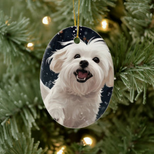 Einzigartiges maltesisches Weihnachtsgeschenk für Keramik Ornament