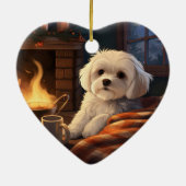 Einzigartiges maltesisches Weihnachtsgeschenk für  Keramik Ornament (Hinten)