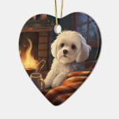 Einzigartiges maltesisches Weihnachtsgeschenk für  Keramik Ornament (Links)