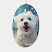 Einzigartiges maltesisches Weihnachtsgeschenk für  Keramik Ornament (Links)