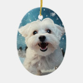 Einzigartiges maltesisches Weihnachtsgeschenk für  Keramik Ornament (Vorne)