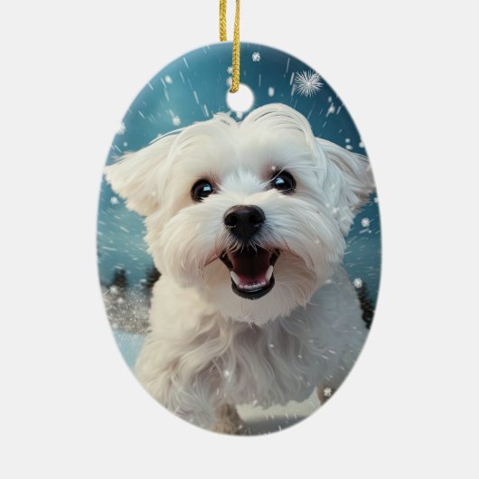 Einzigartiges maltesisches Weihnachtsgeschenk für  Keramik Ornament (Hinten)