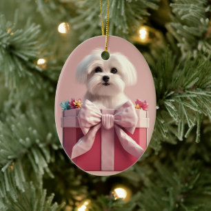 Einzigartiges maltesisches Weihnachtsgeschenk für Keramik Ornament