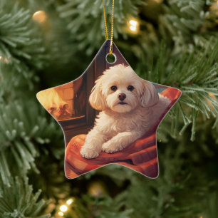 Einzigartiges maltesisches Weihnachtsgeschenk für Keramik Ornament