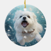 Einzigartiges maltesisches Weihnachtsgeschenk für  Keramik Ornament (Hinten)