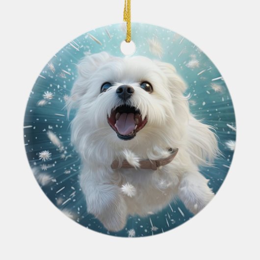 Einzigartiges maltesisches Weihnachtsgeschenk für  Keramik Ornament (Hinten)