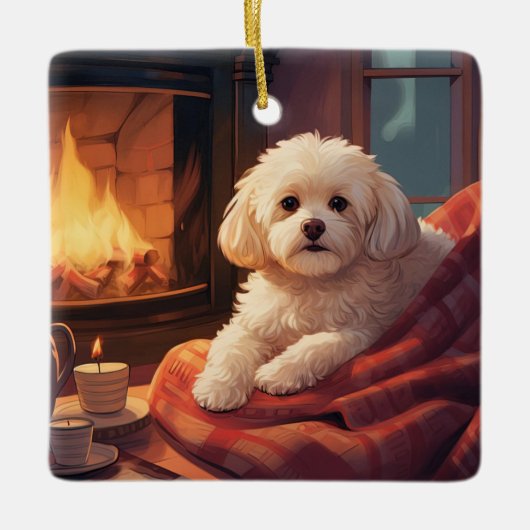 Einzigartiges maltesisches Weihnachtsgeschenk für Keramikornament (Vorderseite)