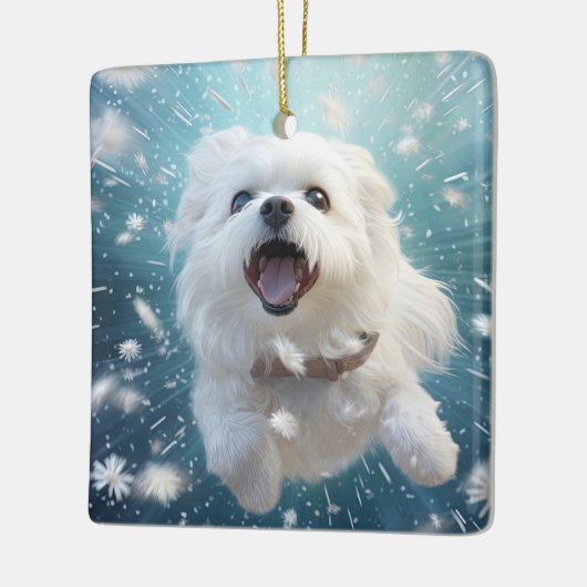 Einzigartiges maltesisches Weihnachtsgeschenk für  Keramikornament (Links)