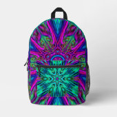 einzigartiges Mandala Design Bedruckter Rucksack (Vorderseite)