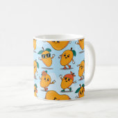 Einzigartiges Mango-Design Kaffeetasse (VorderseiteRechts)