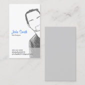 Einzigartiges Männchen Zeichne Beruflich Visitenkarte (Vorne/Hinten)