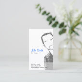 Einzigartiges Männchen Zeichne Beruflich Visitenkarte (Stehend Vorderseite)