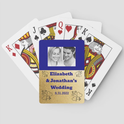 Einzigartiges, maßgeschneidertes Hochzeitsgunst Spielkarten (Rückseite)