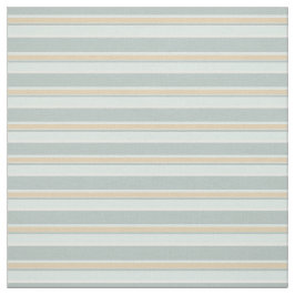 Einzigartiges Meeresrauschen Weiß Tan Strip Art Stoff