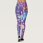 einzigartiges Meerjungfraufisch-Seewassermädchen Leggings (Rückseite)