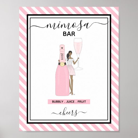 Einzigartiges Mimosa-Bar-Schild Poster (Vorne)