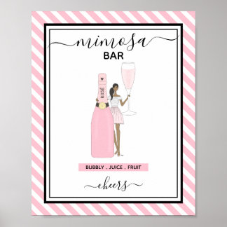 Einzigartiges Mimosa-Bar-Zeichen Poster