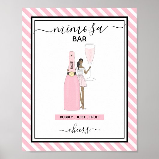 Einzigartiges Mimosa-Bar-Zeichen Poster (Vorne)