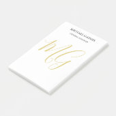 Einzigartiges Minimalistisches Schlichtes Farbmono Post-it Klebezettel (angewinkelt)