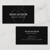 Einzigartiges Minimalistisches Weiß auf schwarzem Visitenkarte (Vorne/Hinten)