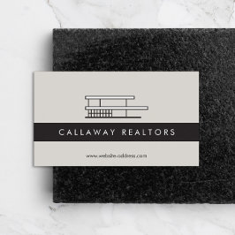 Einzigartiges Modern Zuhause-Logo auf Grau-Real-An Visitenkarte