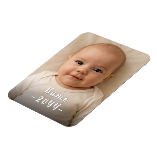 Einzigartiges, modernes Foto für Kleinkinder mit b Magnet (Linke Seite)