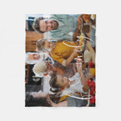 Einzigartiges modernes Foto Herzschrift Typografie Fleecedecke (Vorderseite)