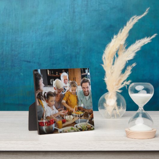 Einzigartiges modernes Foto Herzschrift Typografie Fotoplatte (InSitu)