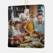 Einzigartiges modernes Foto Herzschrift Typografie Keramikornament (Links)