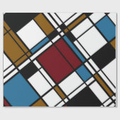 Einzigartiges modernes geometrisches Kariertes Mus Geschenkpapier (Flach)