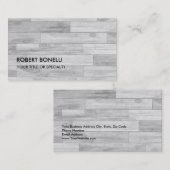 Einzigartiges, modernes graues Parkettdesign Visitenkarte (Vorne/Hinten)