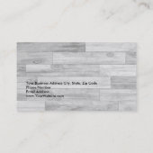 Einzigartiges, modernes graues Parkettdesign Visitenkarte (Rückseite)