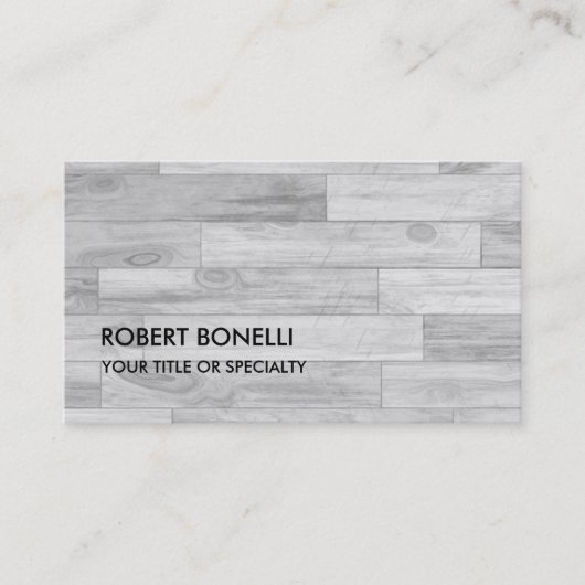Einzigartiges, modernes graues Parkettdesign Visitenkarte (Vorderseite)
