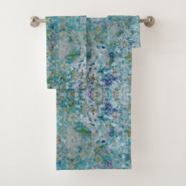 Einzigartiges, modernes Kunstdesign Badhandtuch Set