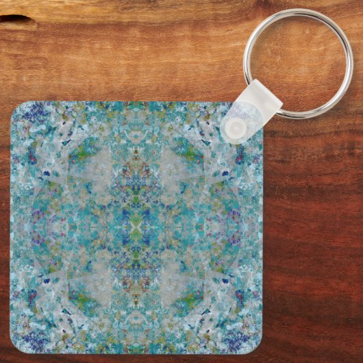 Einzigartiges, modernes Kunstdesign Schlüsselanhänger (Rückseite)