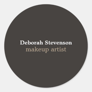 Einzigartiges modernes minimalistisches Grau kunde Runder Aufkleber