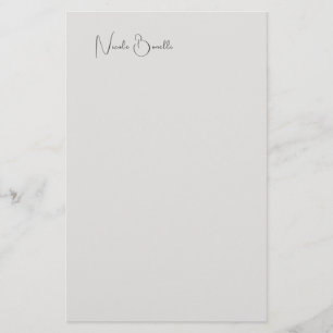 Einzigartiges modernes minimalistisches Platingrau Briefpapier