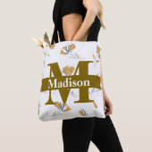 Einzigartiges modernes Monogramm Anfangsbuchstabe Tasche (Von Nahem)