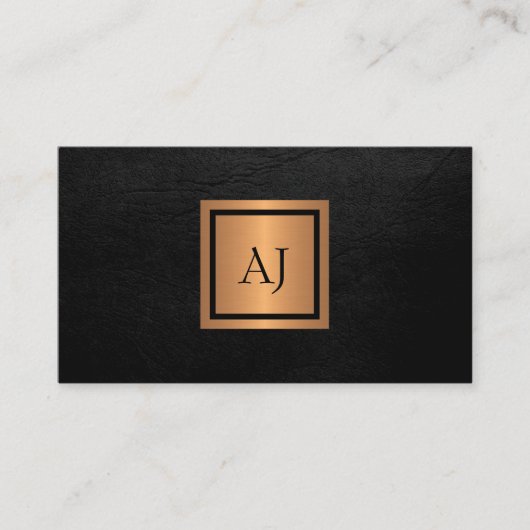 Einzigartiges, modernes Monogramm berufliches Gold Visitenkarte (Vorderseite)