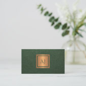 Einzigartiges modernes Monogramm professionell Gol Visitenkarte (Stehend Vorderseite)