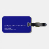 Einzigartiges modernes Navy Blue Gepäckanhänger (Rückseite horizontal)