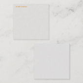 Einzigartiges, modernes Platingrau Minimalistisch Mitteilungskarte (Vorne/Hinten)