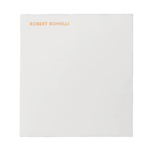 Einzigartiges, modernes Platingrau Minimalistisch Notizblock