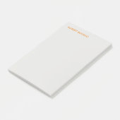 Einzigartiges, modernes Platingrau Minimalistisch Post-it Klebezettel (angewinkelt)