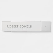 Einzigartiges, modernes Platingrau Minimalistisch Türschild (Vorderseite )